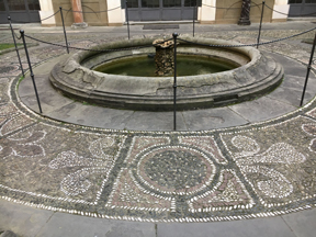courtyard fountain w mosaics